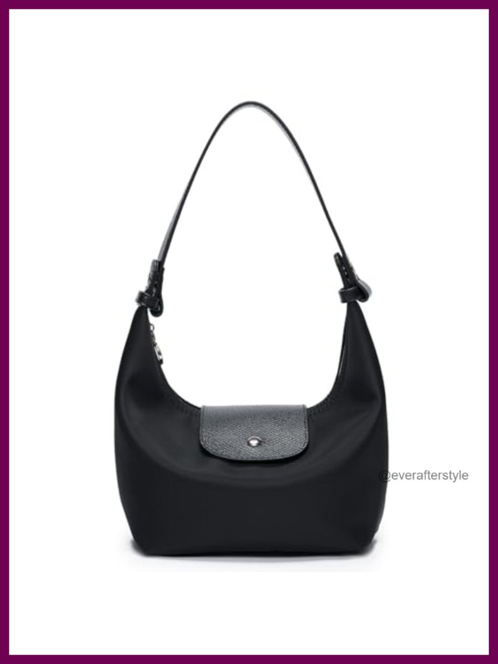 Mini Nylon Crossbody Bag Convertible Crescent Shoulder Purse Water-Resistant